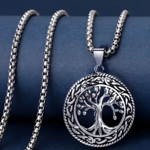 Tree of Life Norse Viking Celtic Mens Necklace